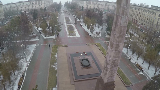 在俄罗斯伏尔加格勒的纪念碑视频