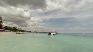 印度洋毛里求斯海滩和清澈的海水15秒视频