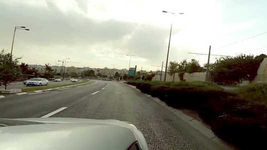 在以色列的一条公路上开车视频