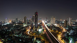 泰国曼谷夜晚城市建筑29秒视频