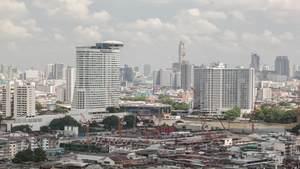 曼谷城市景观与摩天大楼延时18秒视频