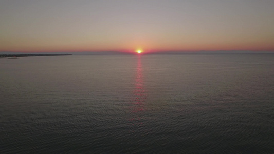  日落时塞萨洛尼基的海岸视频