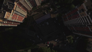空中俯视的莫斯科现代建筑26秒视频