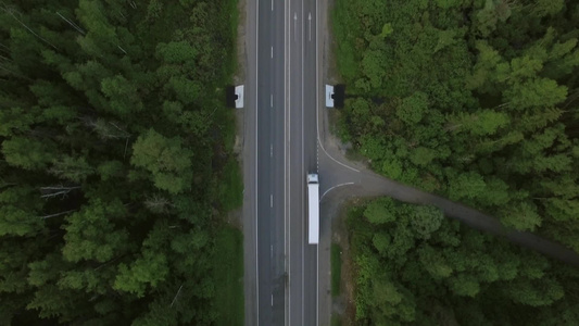 莫斯科空中鸟瞰道路视频