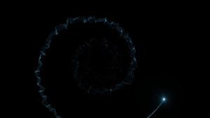黑色背景蓝色烟雾光效螺旋形循环动态效果33秒视频