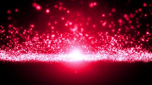 红色粒子光效视频