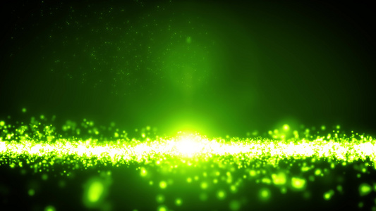 抽象绿色光粒子视频