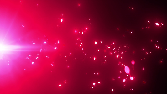 红色抽象光粒子流动回路视频