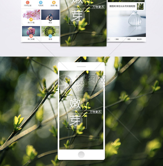 嫩芽手机海报配图图片