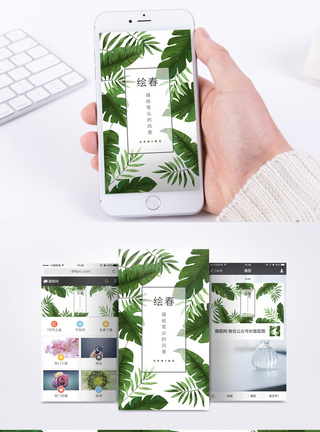 春天日签手机海报配图图片