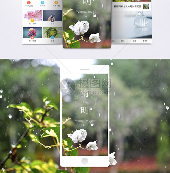 二十四节气之清明节手机海报配图图片