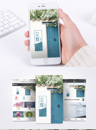 花立夏手机海报配图模板