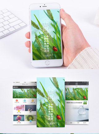谷雨节气手机海报配图图片