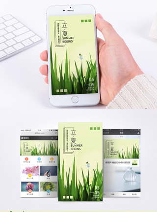 二十四节气立夏手机海报配图图片