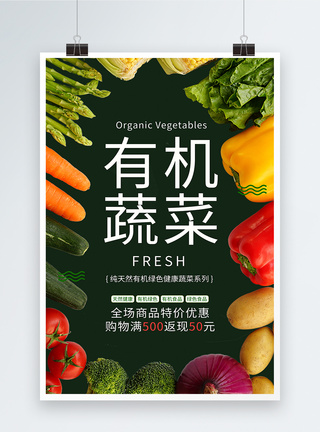 有机蔬菜绿色食品海报图片