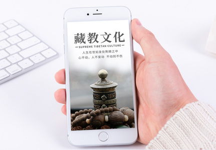藏教文化手机海报配图图片