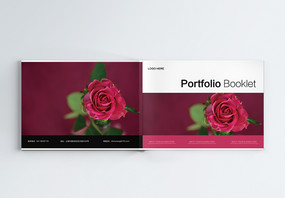 玫瑰花风格企业宣传画册图片