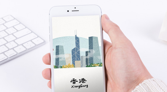 香港地标手机海报配图图片