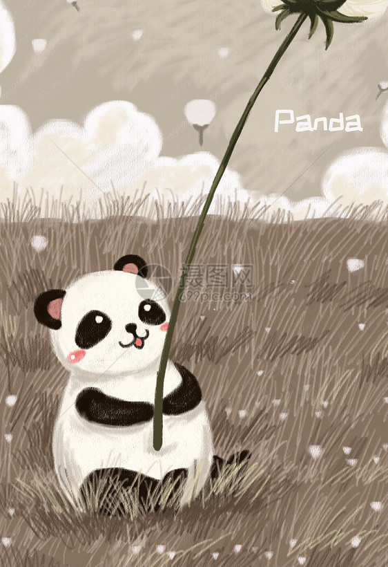 可爱的熊猫手机壁纸图片
