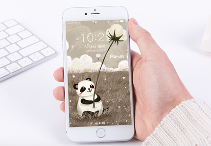 可爱的熊猫手机壁纸图片