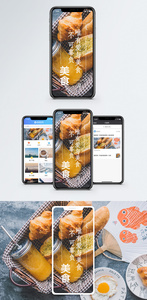 美食手机海报配图图片