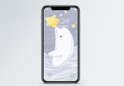 卡通海豚手机壁纸图片