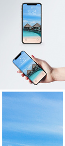 海边的茅草屋手机壁纸图片