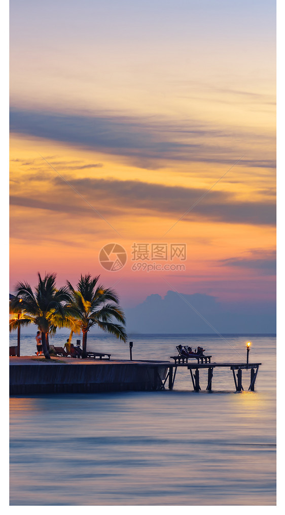 海边夕阳手机壁纸图片