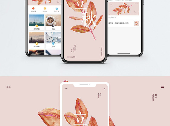 立秋手机海报配图图片