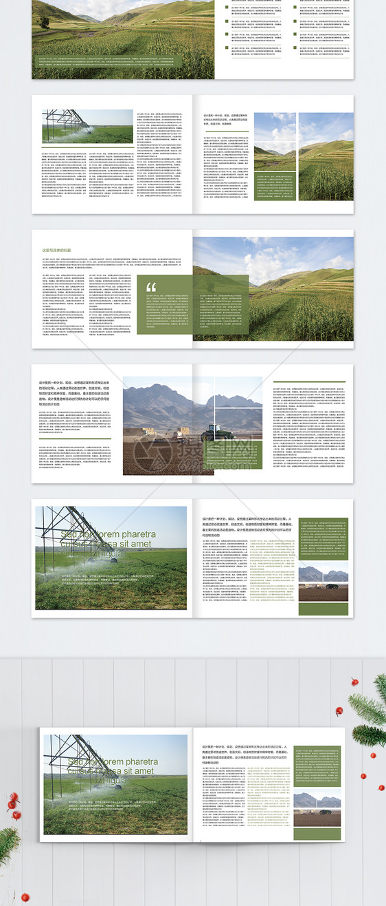 绿色农业生产产品画册图片