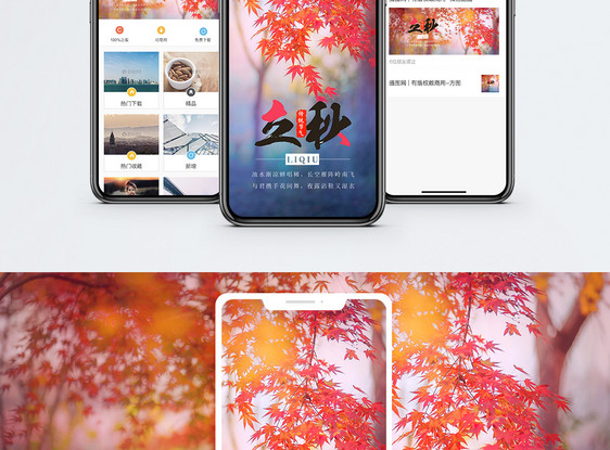 立秋节气手机海报配图图片