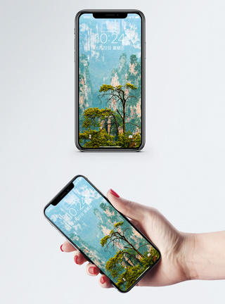 美丽山林张家界风景手机壁纸模板