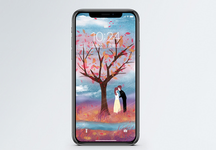 树下的恋人手机壁纸高清图片