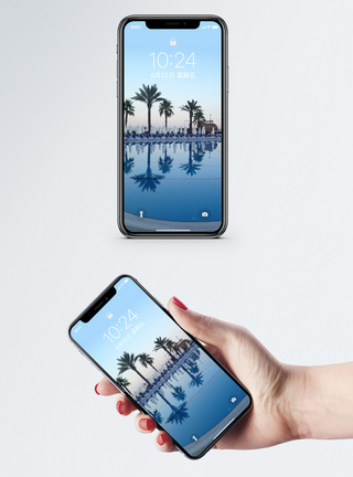 露天泳池手机壁纸图片