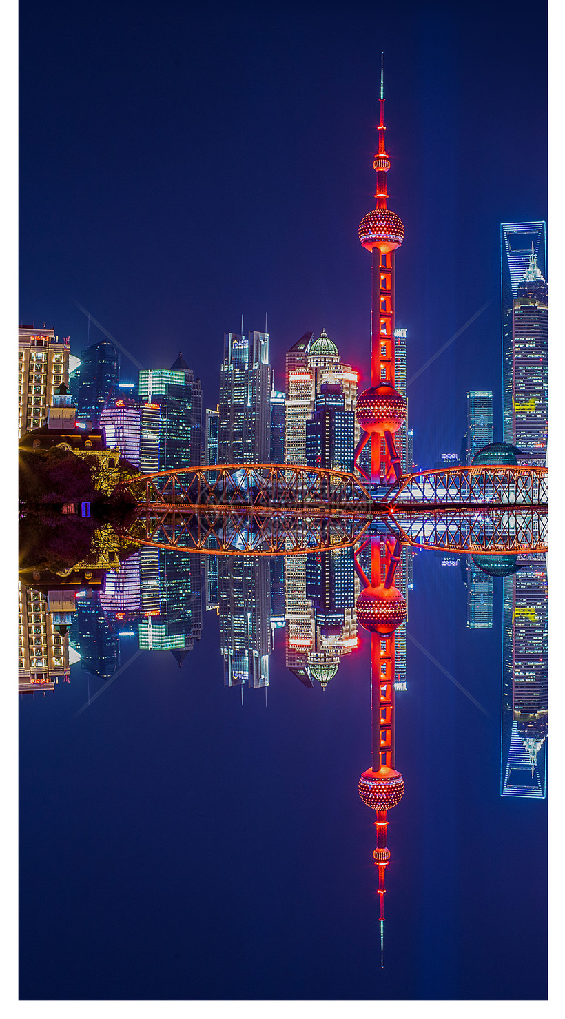 上海夜景手机壁纸模板素材 正版图片 摄图网