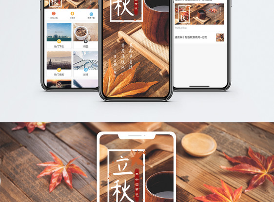 立秋手机海报配图图片