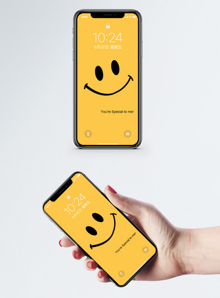 创意个性笑脸手机壁纸模板