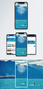 冲浪手机海报配图图片