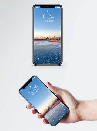 冰湖颐和园手机壁纸模板