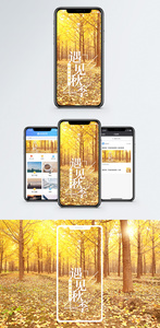 遇见秋季手机海报配图图片