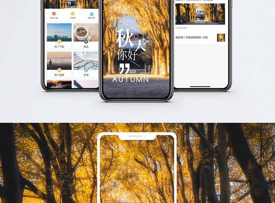 秋天你好手机海报配图图片