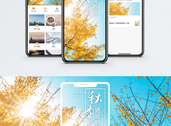 秋天遇见收获手机海报配图图片