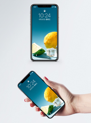柠檬冰块手机壁纸图片