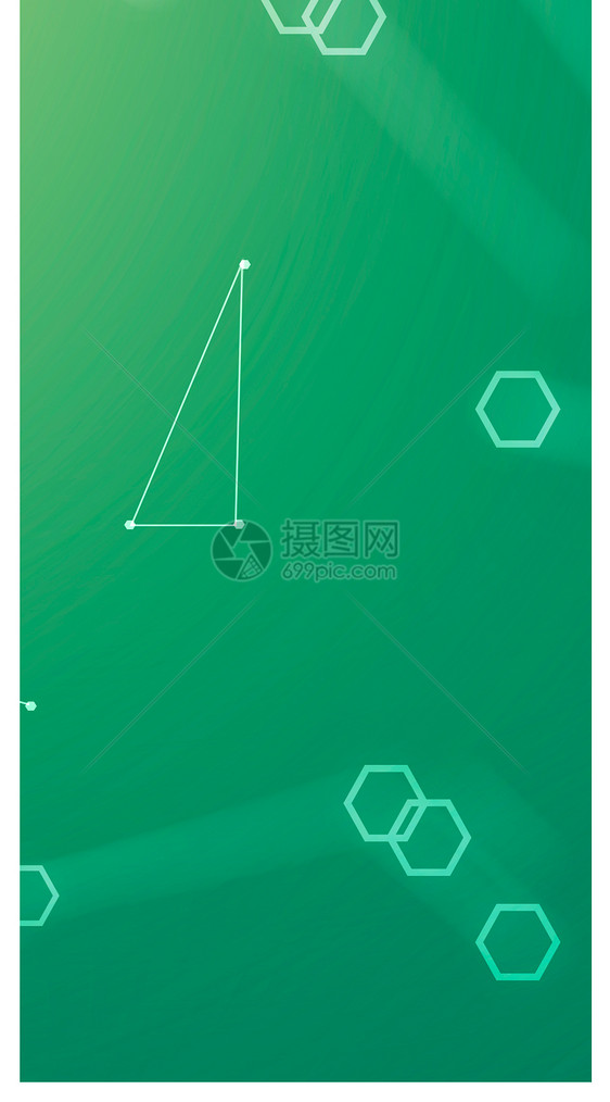 简约绿色科技线条手机壁纸图片