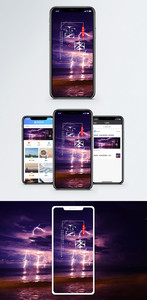 雷电手机海报配图图片