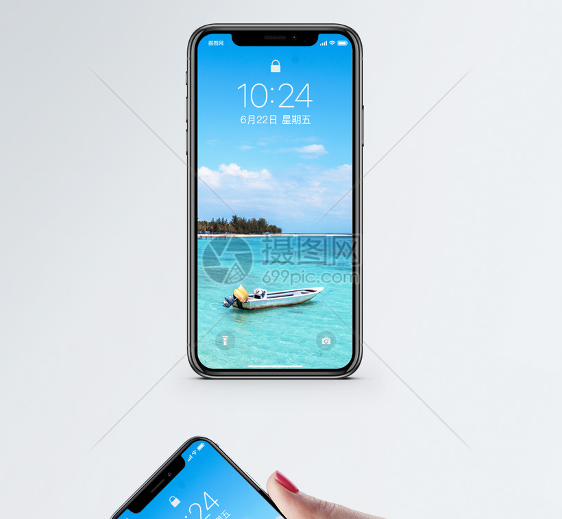 海边风景手机壁纸模板素材 正版图片 摄图网