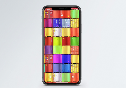彩色集装箱手机壁纸高清图片