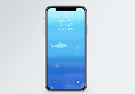 鱼剪影手机壁纸图片
