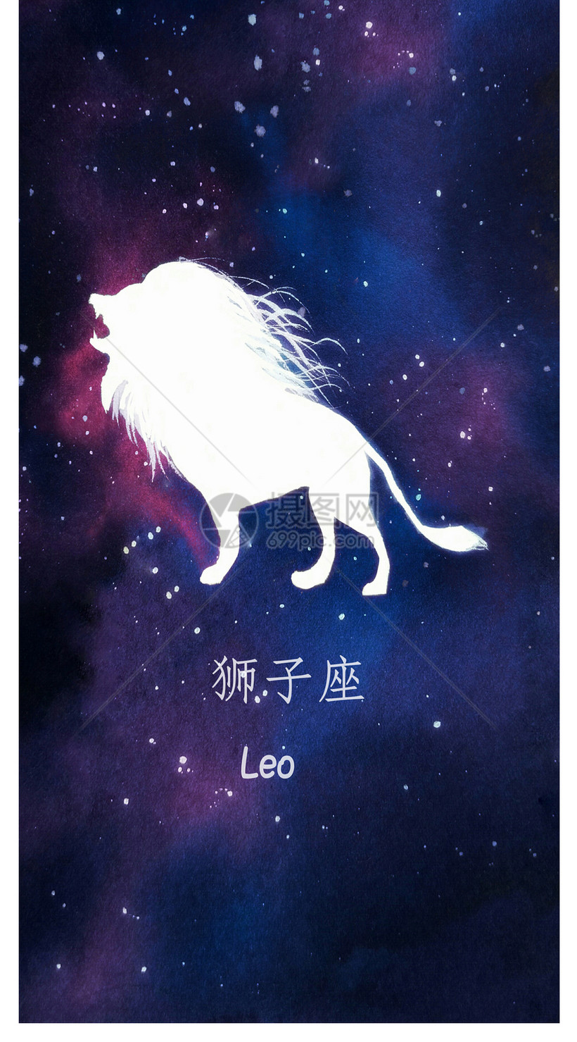狮子座手机壁纸模板素材 正版图片 摄图网