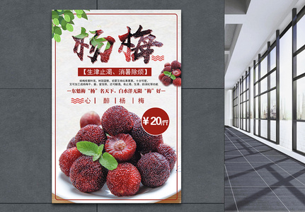 杨梅水果海报图片